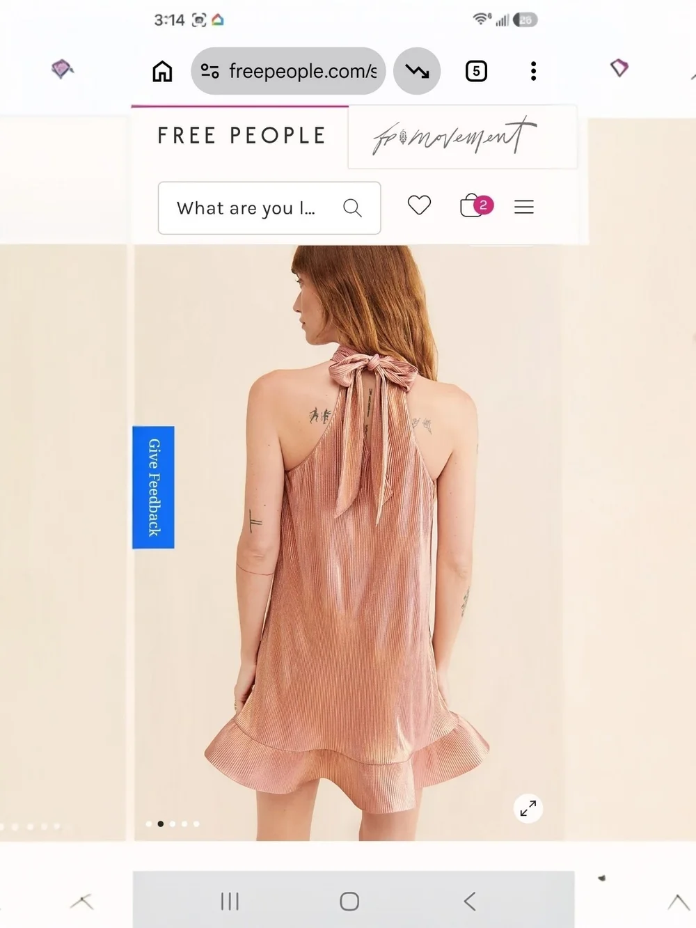 Saylor Pink Ombre Ruffle Halter Mini Dress - Picture 2 of 3